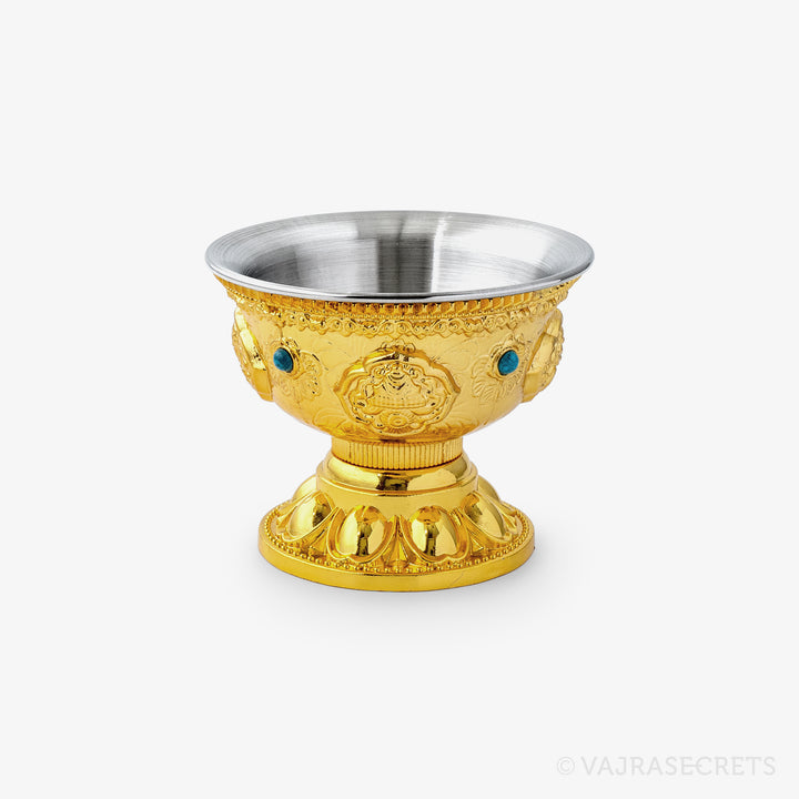 Gold Finish Alloy Offering Bowls, 4.25 inch (Set of 8)