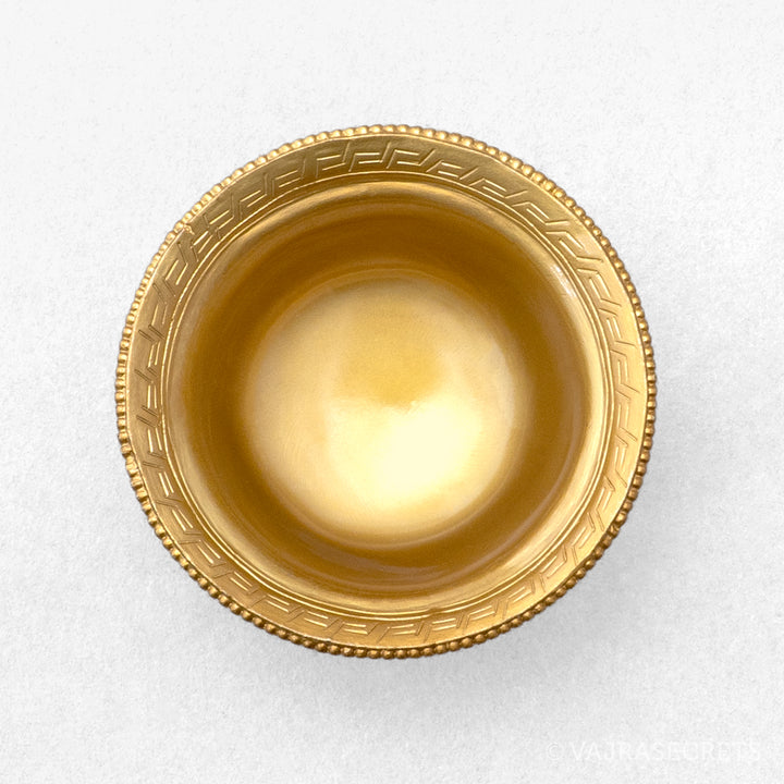 Gold Finish Brass Offering Bowls, 2.75 inch (Set of 8)
