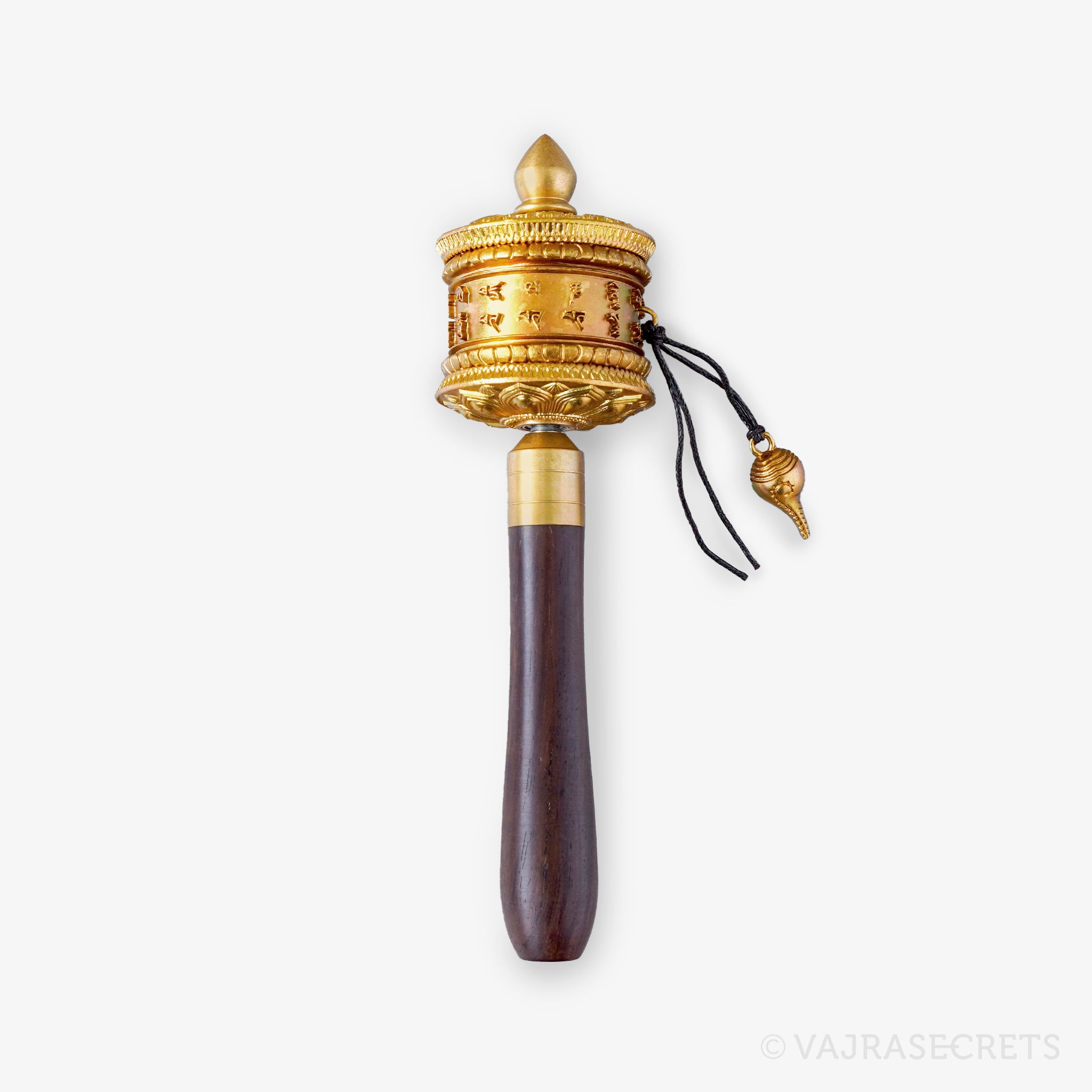 Blessed Vajrayogini Gold Prayer Wheel, 7 inch – Vajrasecrets