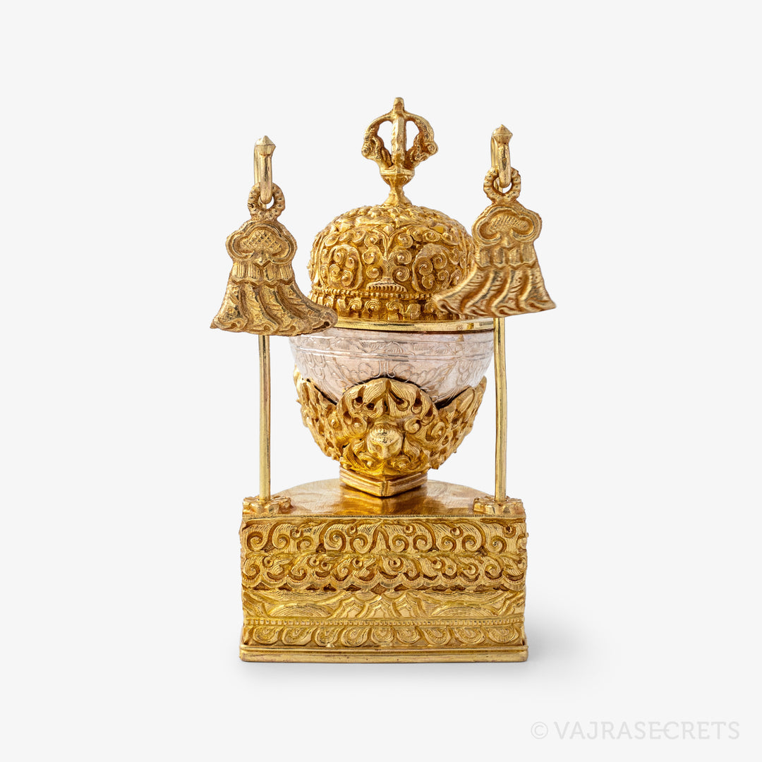 Gold Plated Kapala, 6 inch