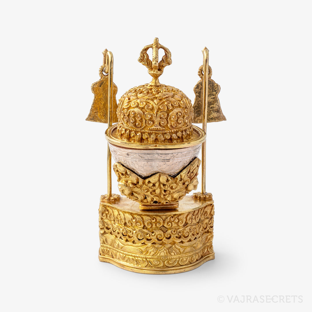 Gold Plated Kapala, 6 inch