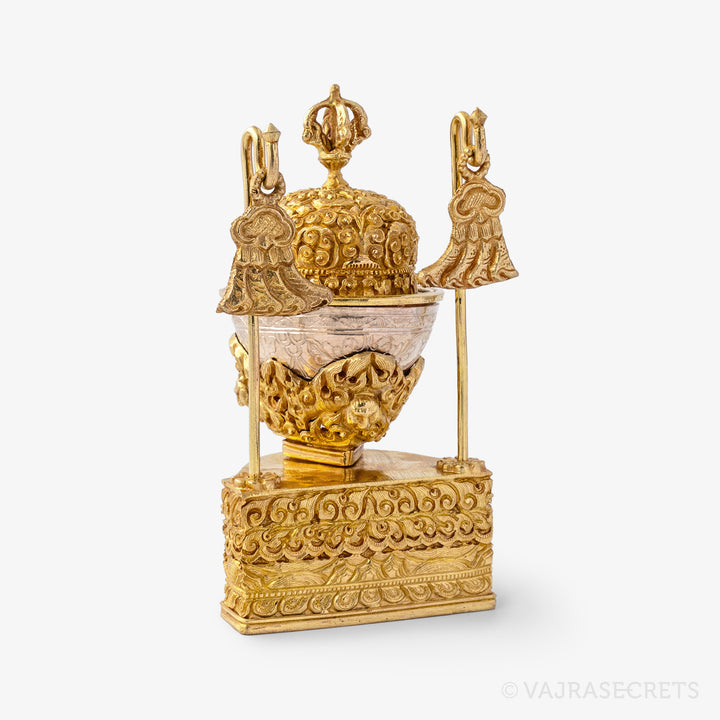 Gold Plated Kapala, 6 inch