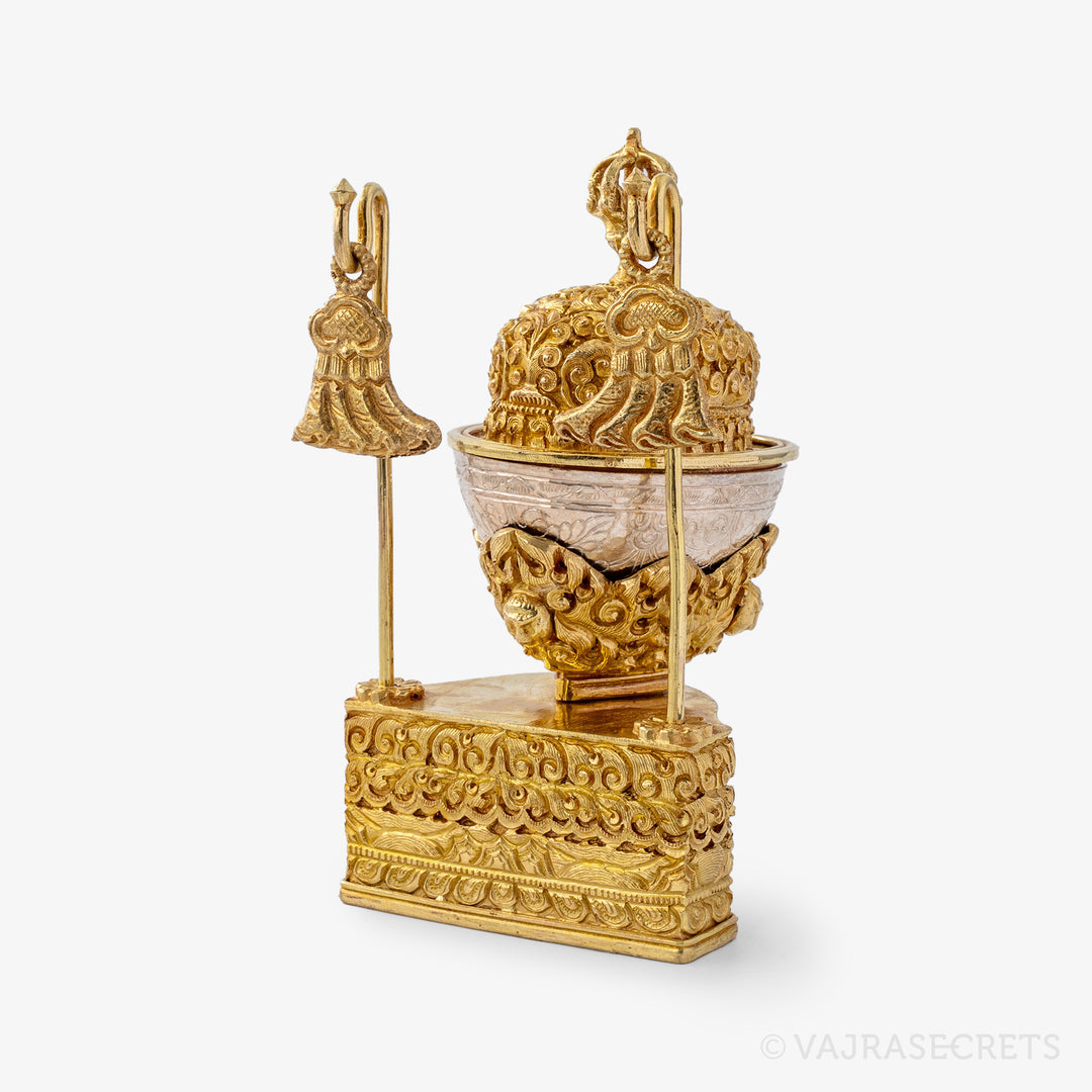 Gold Plated Kapala, 6 inch