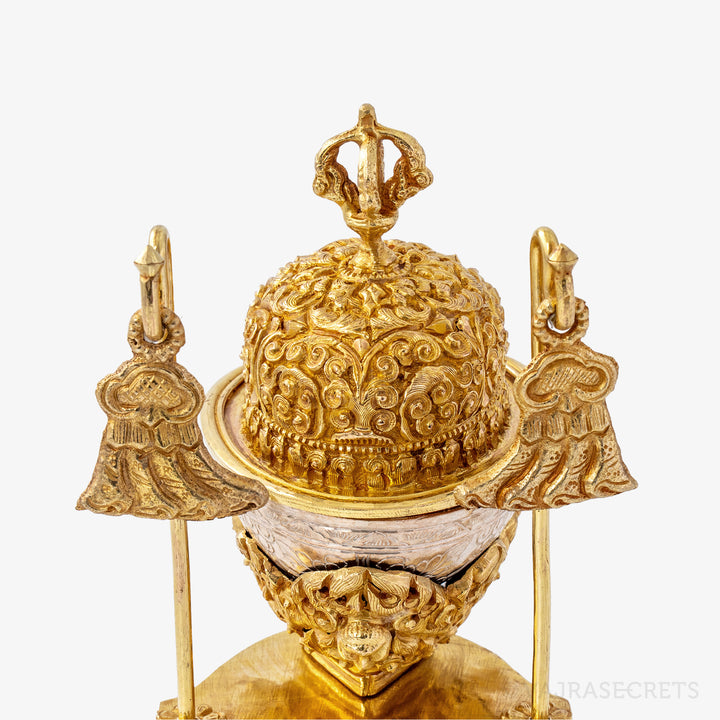 Gold Plated Kapala, 6 inch
