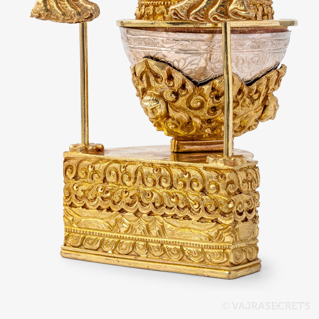 Gold Plated Kapala, 6 inch