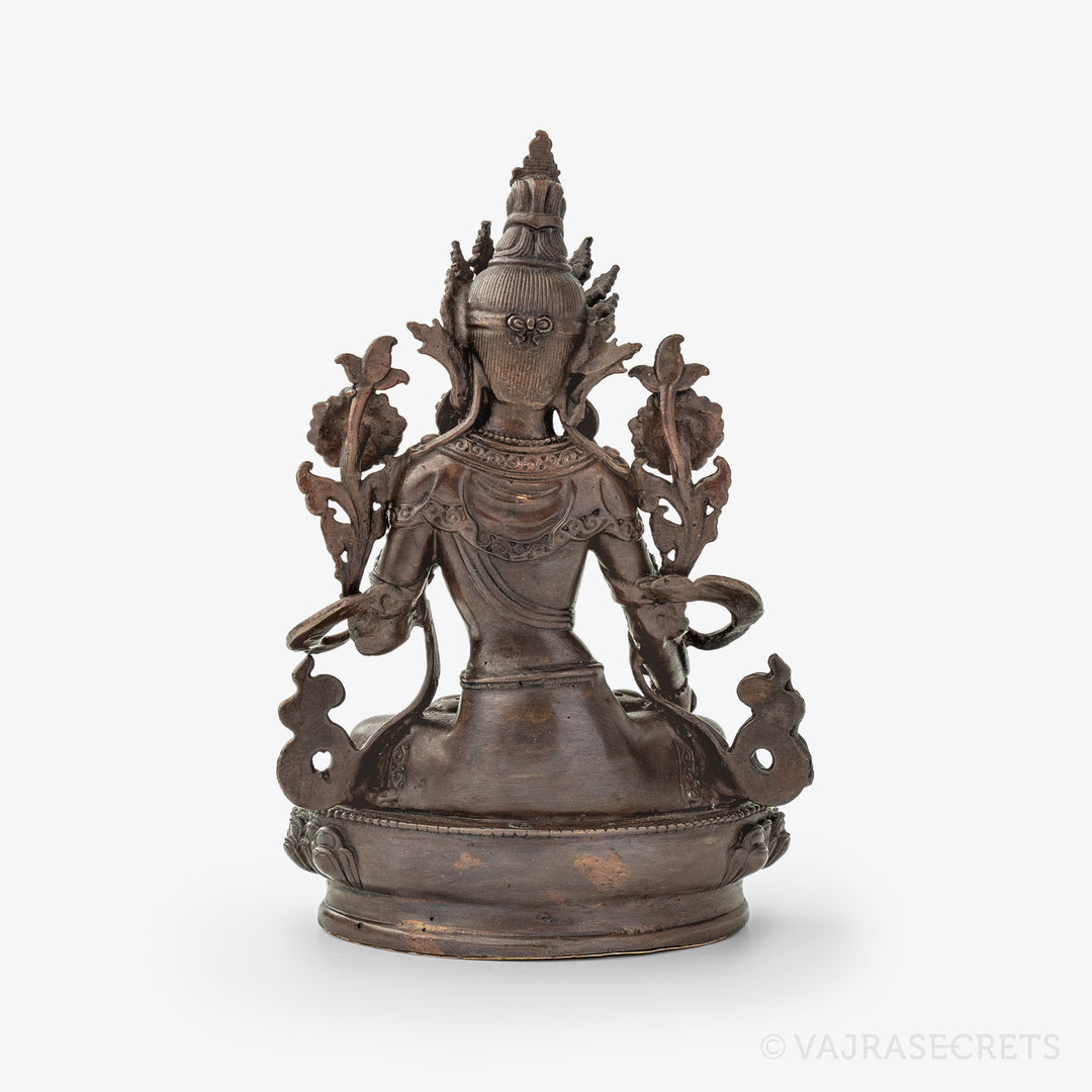 White Tara Copper Statue, 4 inch