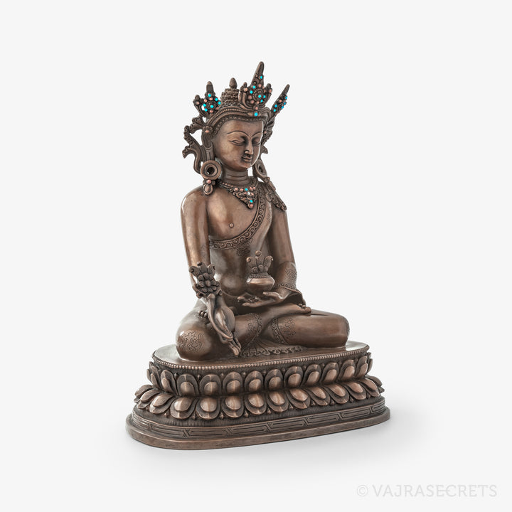 Jowo Medicine Buddha Copper Statue, 9 inch