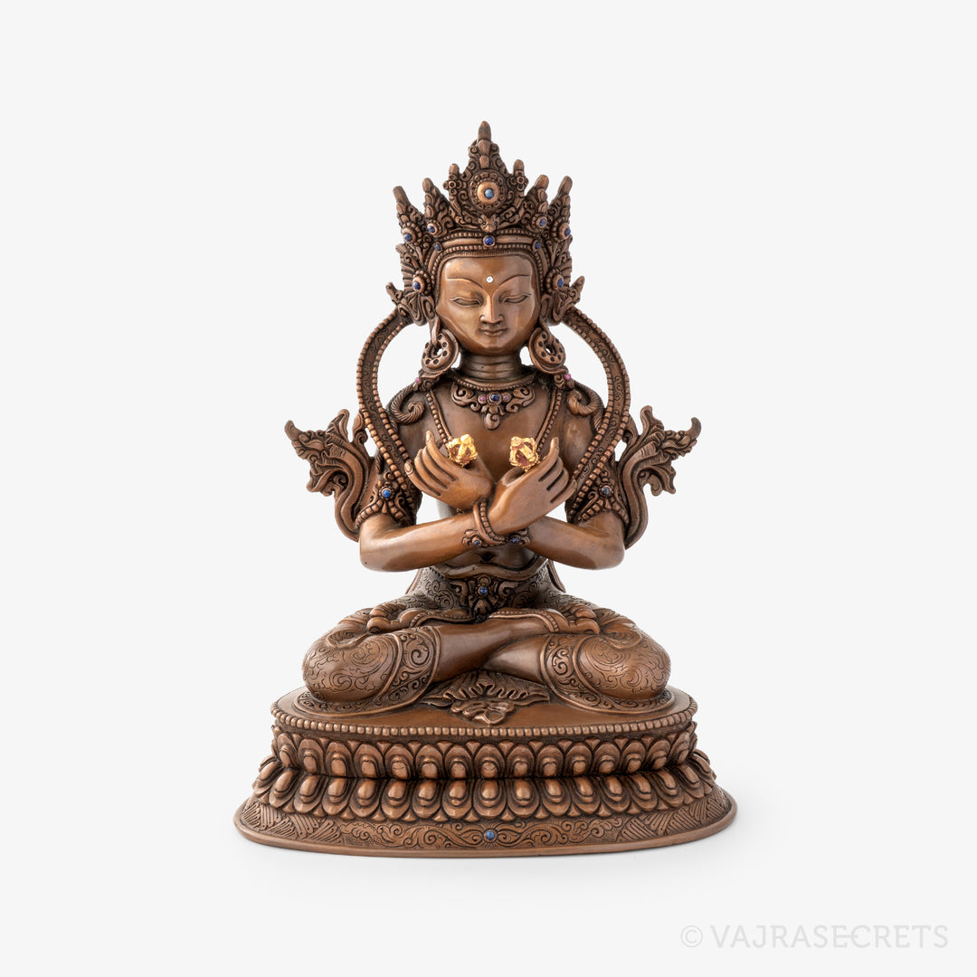 Vajradhara Copper Statue, 8 inch