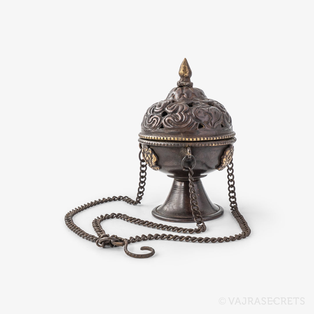 Mini Tibetan Hanging Incense Burner, 3.75 inch