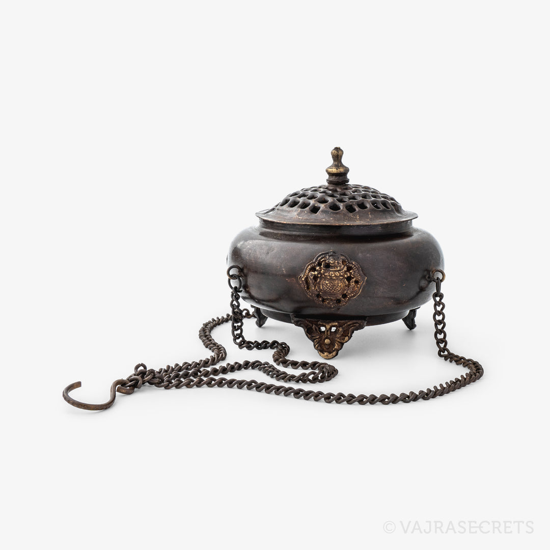 Tibetan Hanging Incense Burner, 4.25 inch