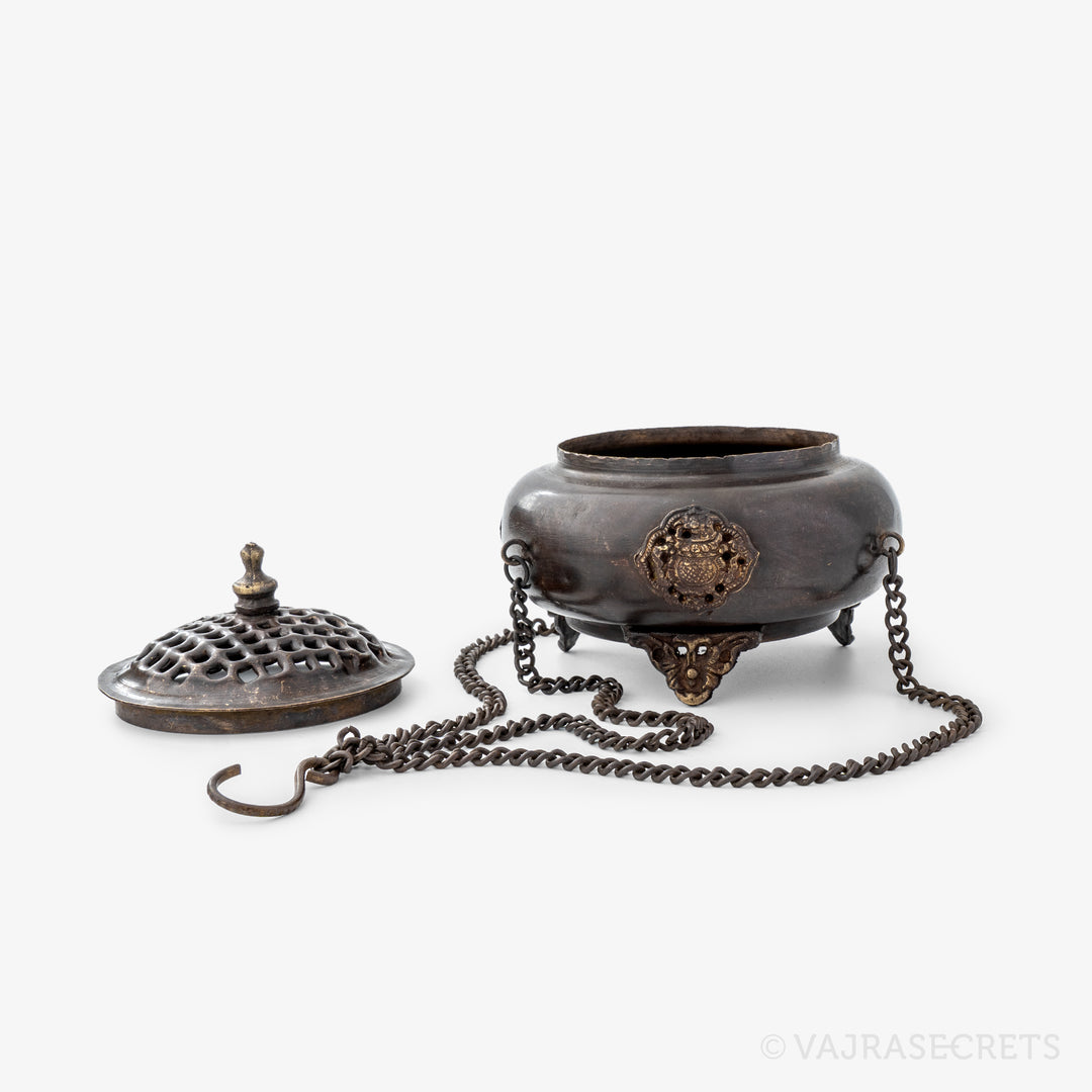 Tibetan Hanging Incense Burner, 4.25 inch