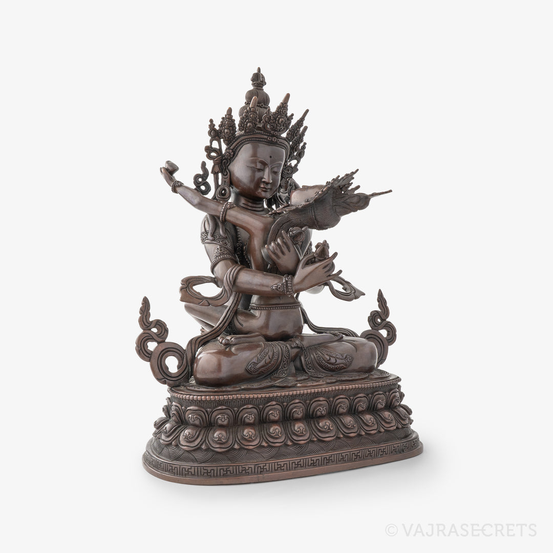 Vajradhara Yab Yum Copper Statue, 13 inch