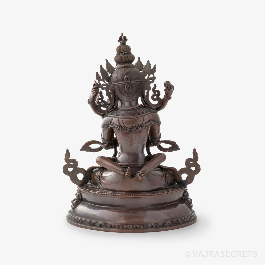 Vajradhara Yab Yum Copper Statue, 13 inch