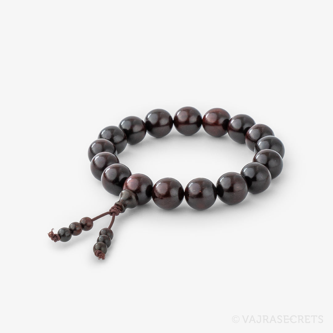 Purple Sandalwood Mala Bracelet, 12 mm