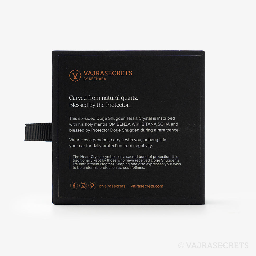Blessed Dorje Shugden Heart Crystal