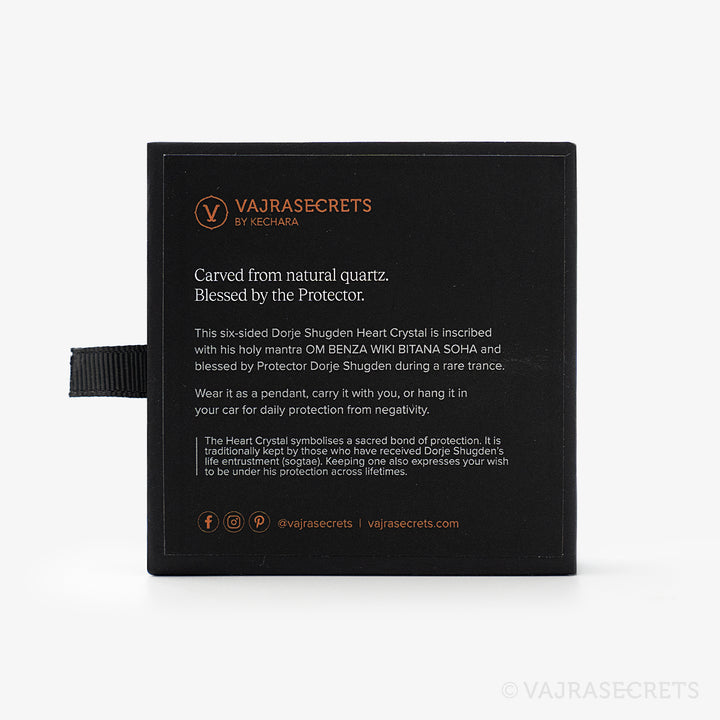 Blessed Dorje Shugden Heart Crystal