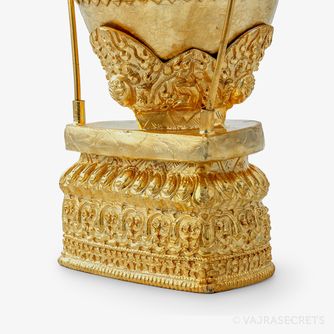 Gold Plated Kapala, 7 inch