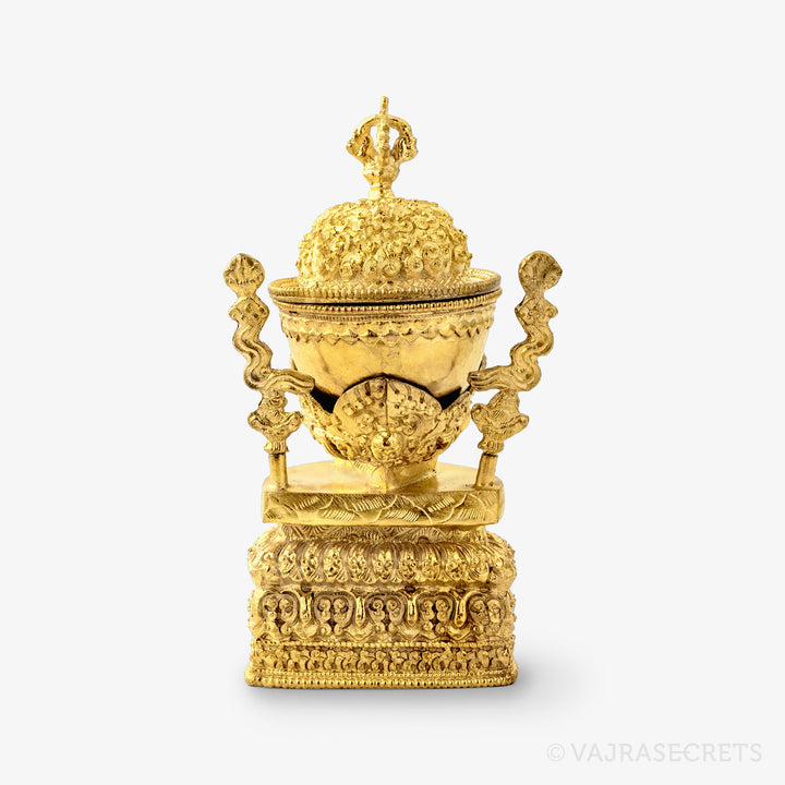 Gold Plated Kapala, 6.25 inch