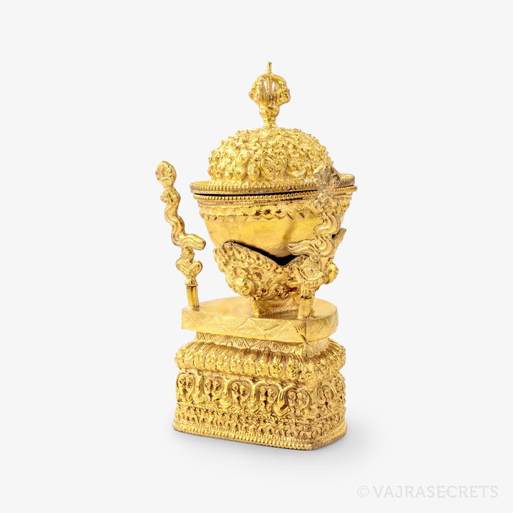 Gold Plated Kapala, 6.25 inch