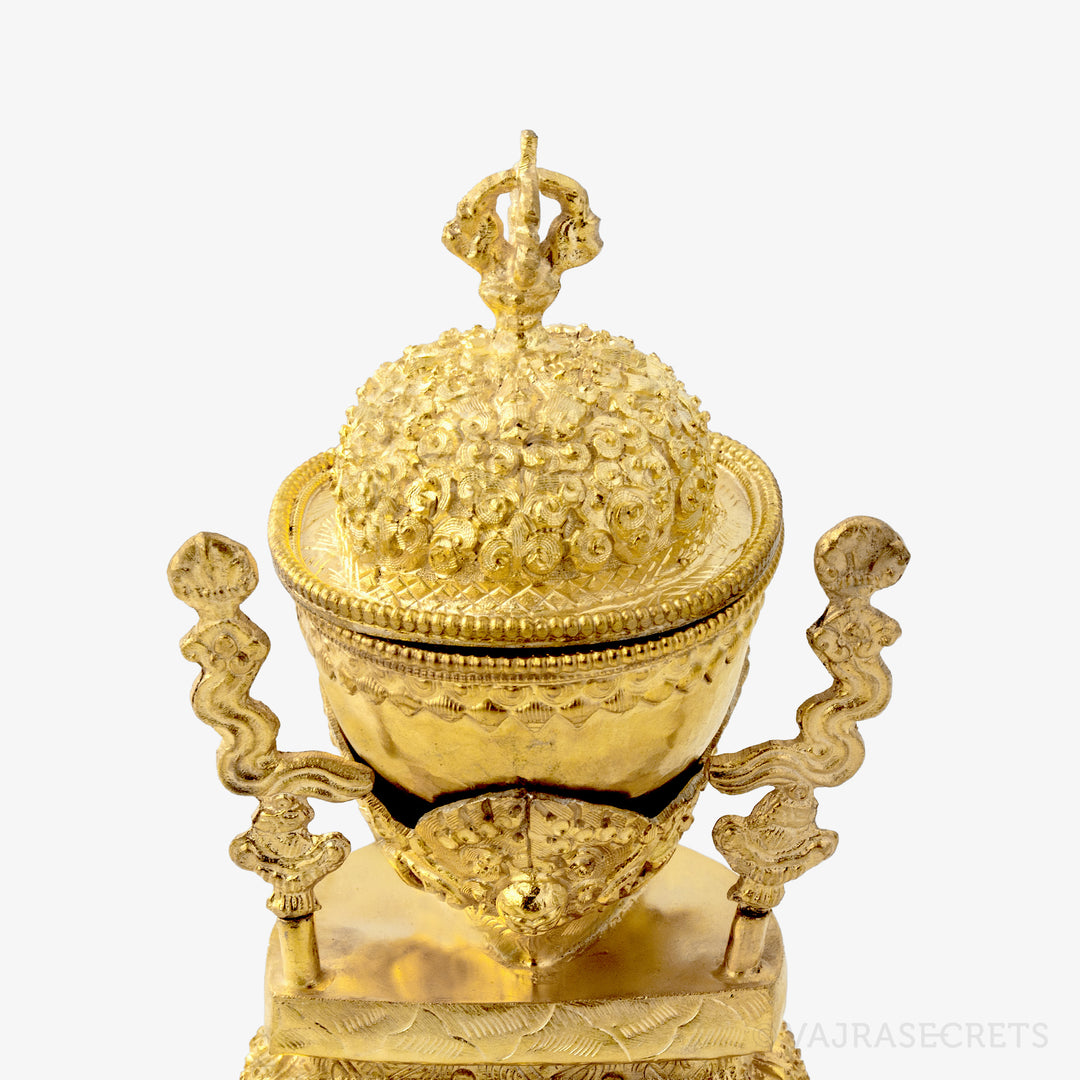 Gold Plated Kapala, 6.25 inch