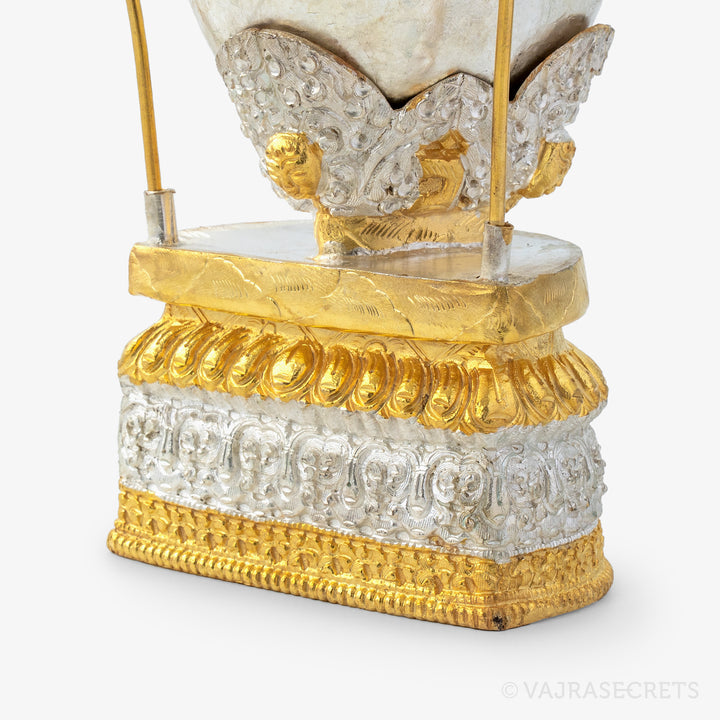 Gold and Silver Plated Kapala, 7 inch