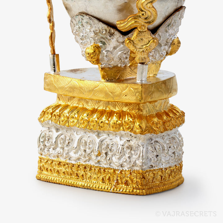 Gold and Silver Plated Kapala, 6.25 inch