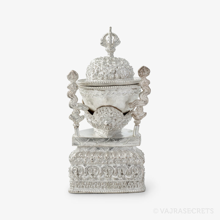 Silver Plated Kapala, 6.25 inch