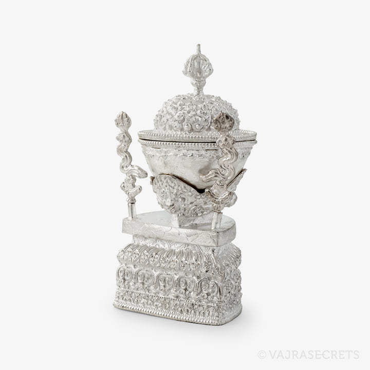 Silver Plated Kapala, 6.25 inch