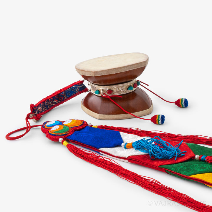 Santang Wood Damaru, 4 inch