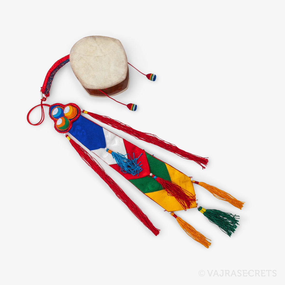 Santang Wood Damaru, 4 inch