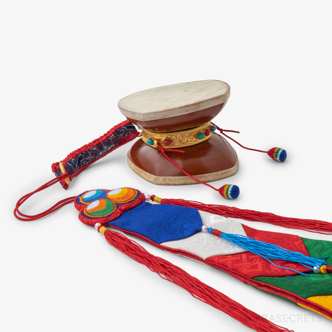 Santang Wood Damaru, 4 inch