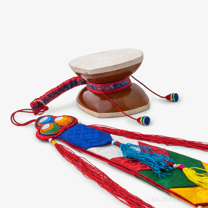 Santang Wood Damaru, 4.5 inch