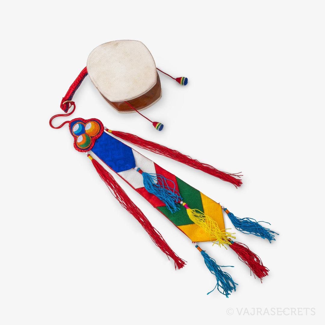 Santang Wood Damaru, 4.5 inch