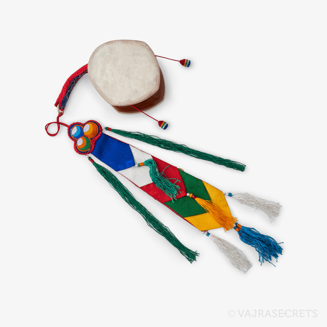 Santang Wood Damaru, 4.5 inch