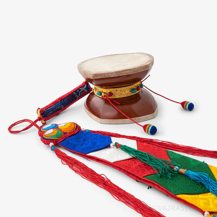 Santang Wood Damaru, 4.5 inch