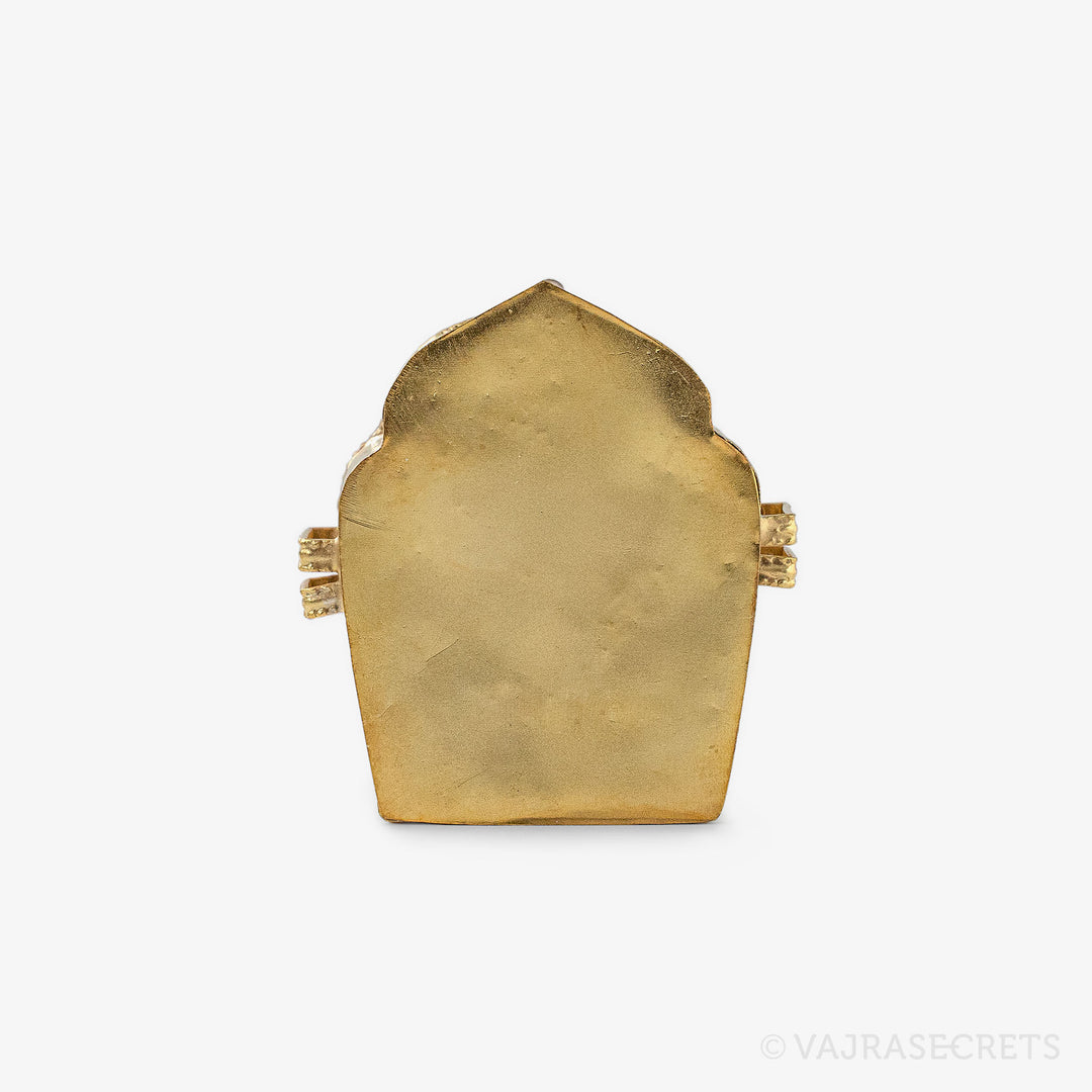 Gold Plated Tibetan Gau Prayer Box, 2.5 inch