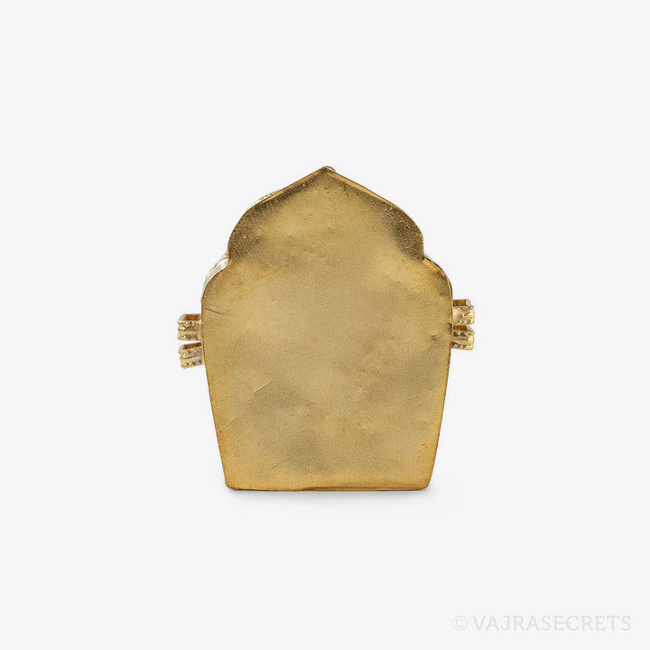 Gold Plated Tibetan Gau Prayer Box, 2.5 inch