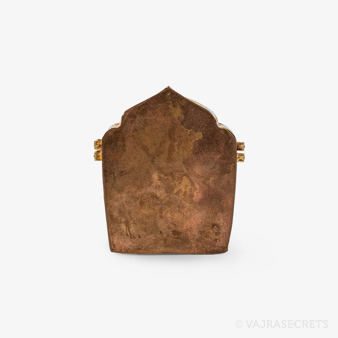 Gold Tibetan Gau Prayer Box, 3 inch