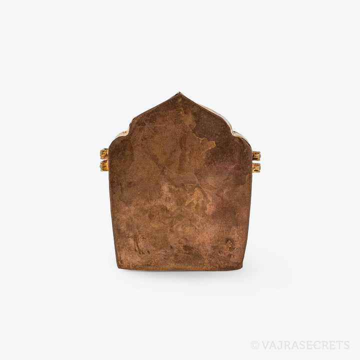 Gold Tibetan Gau Prayer Box, 3 inch