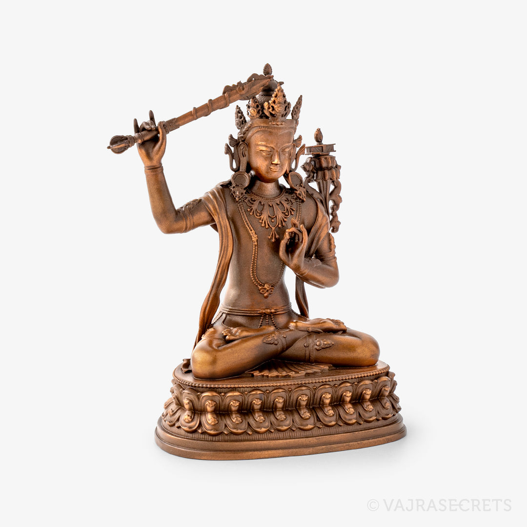 Manjushri Copper Statue, 4 inch
