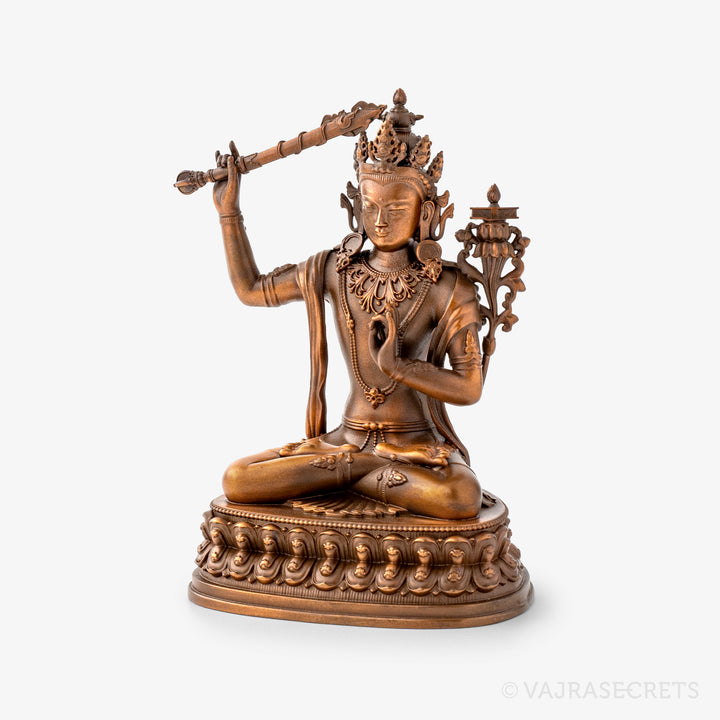 Manjushri Copper Statue, 4 inch