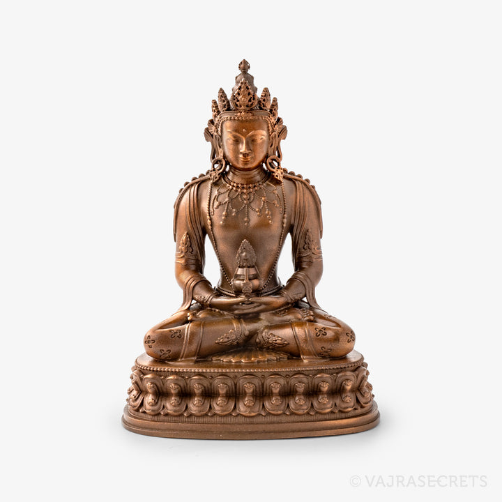 Amitayus Copper Statue, 4 inch