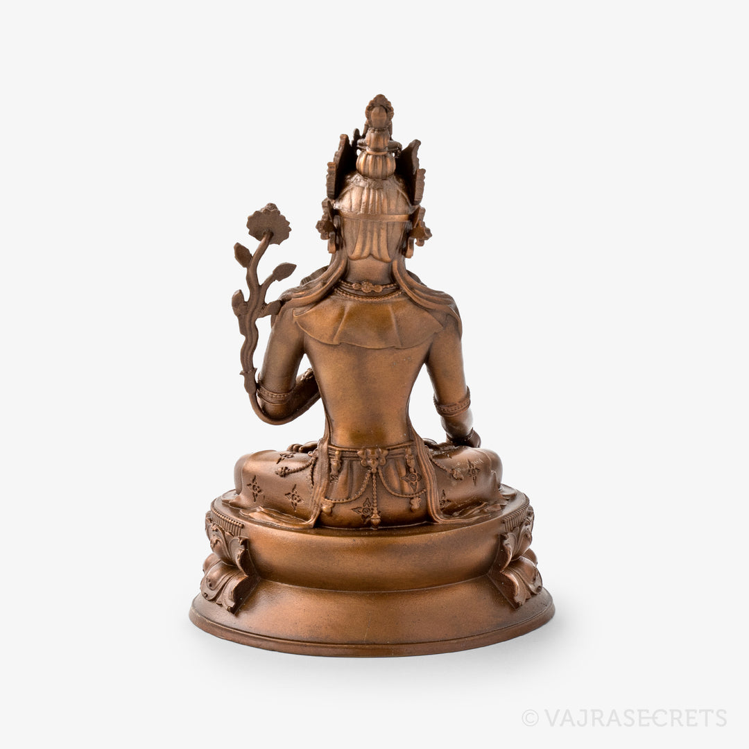 White Tara Copper Statue, 4 inch