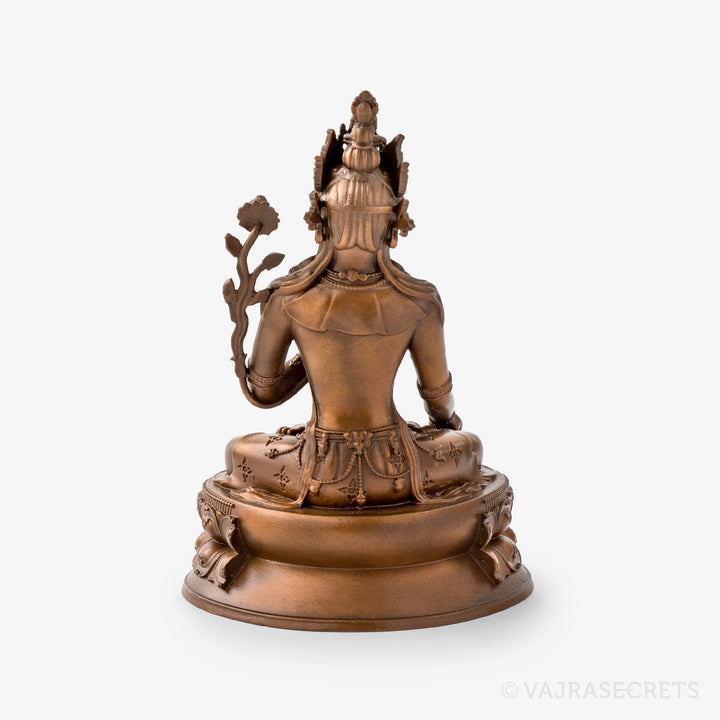 White Tara Copper Statue, 4 inch