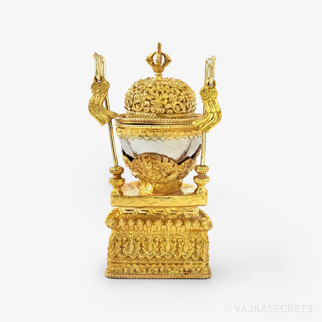 Gold Plated Kapala, 5.5 inch