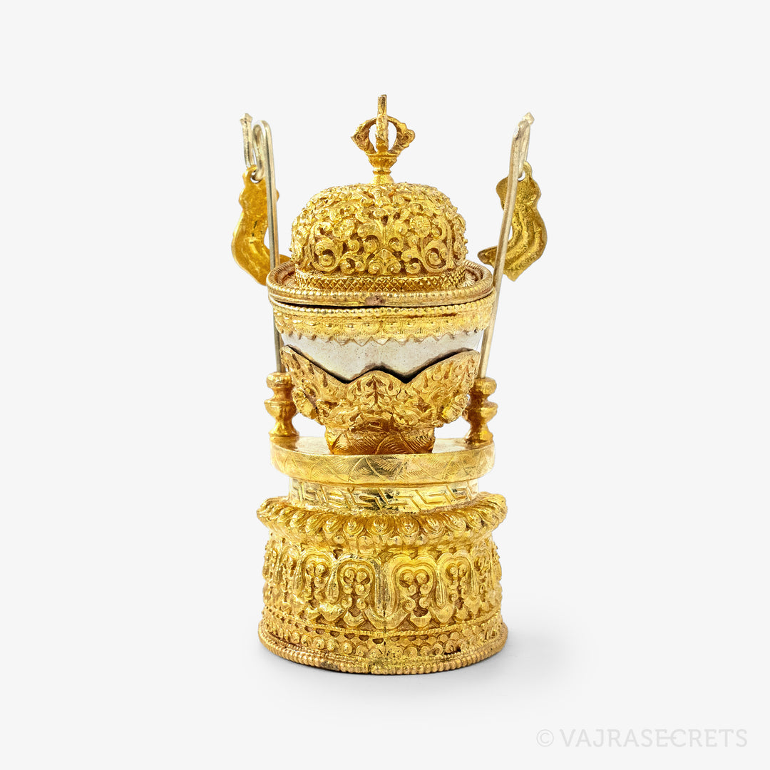 Gold Plated Kapala, 5.5 inch