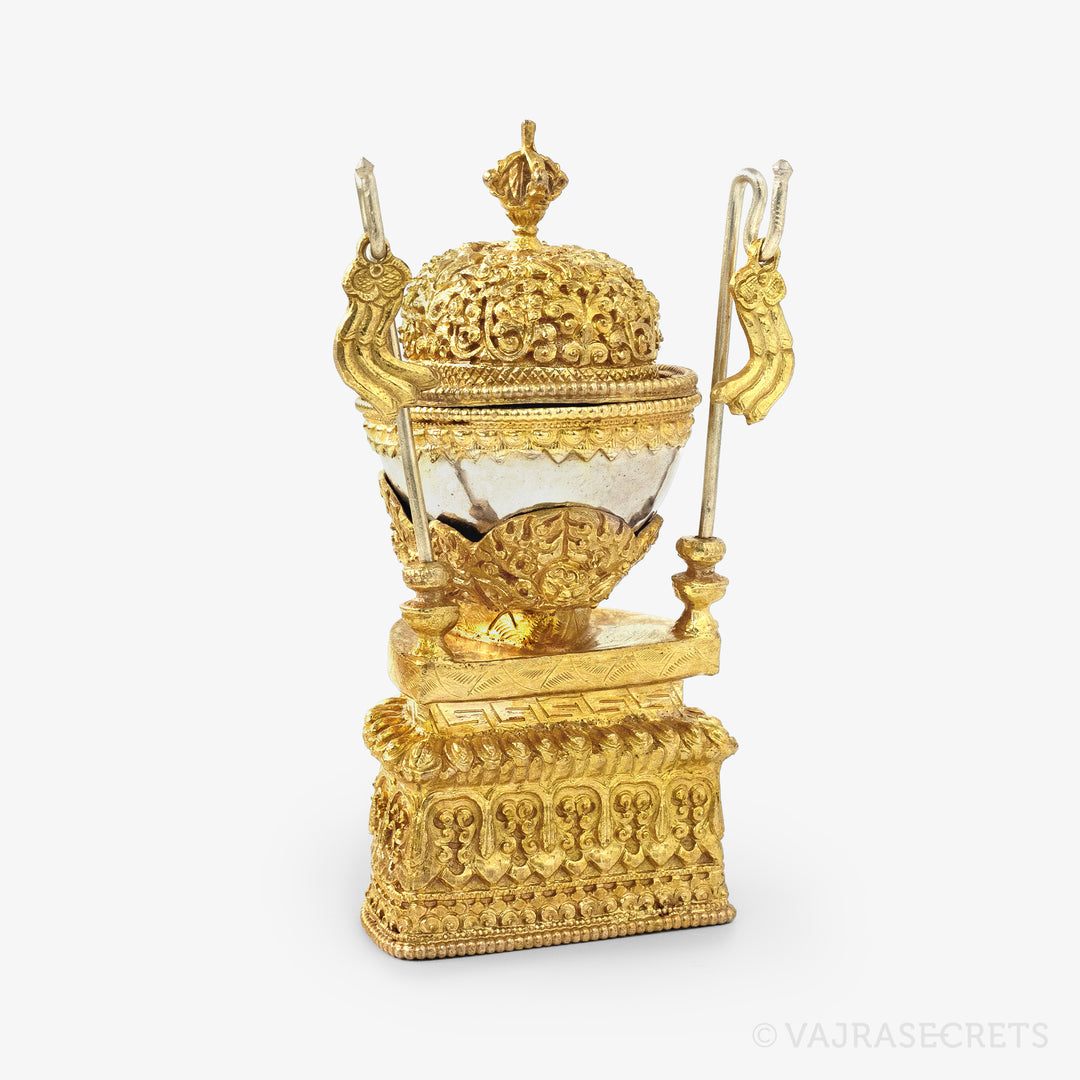 Gold Plated Kapala, 5.5 inch