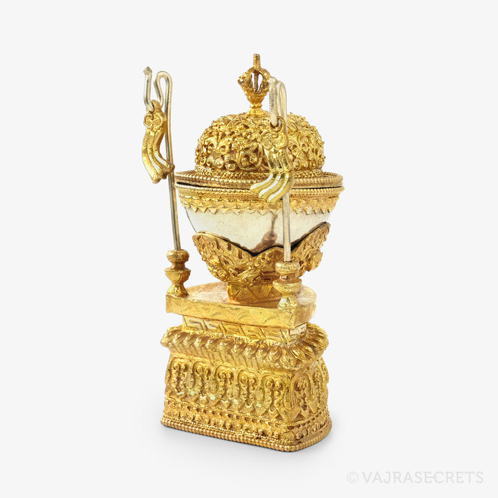 Gold Plated Kapala, 5.5 inch