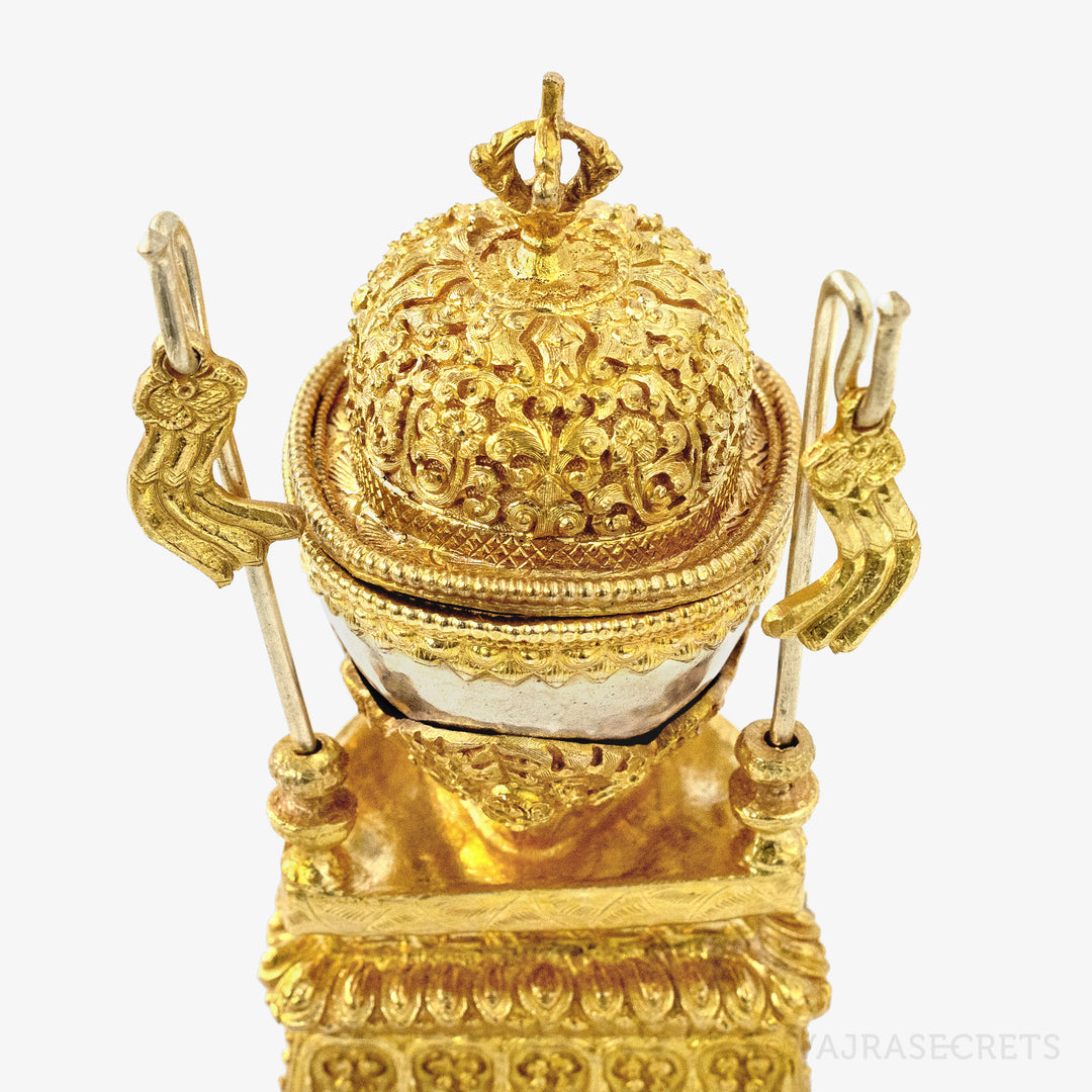 Gold Plated Kapala, 5.5 inch
