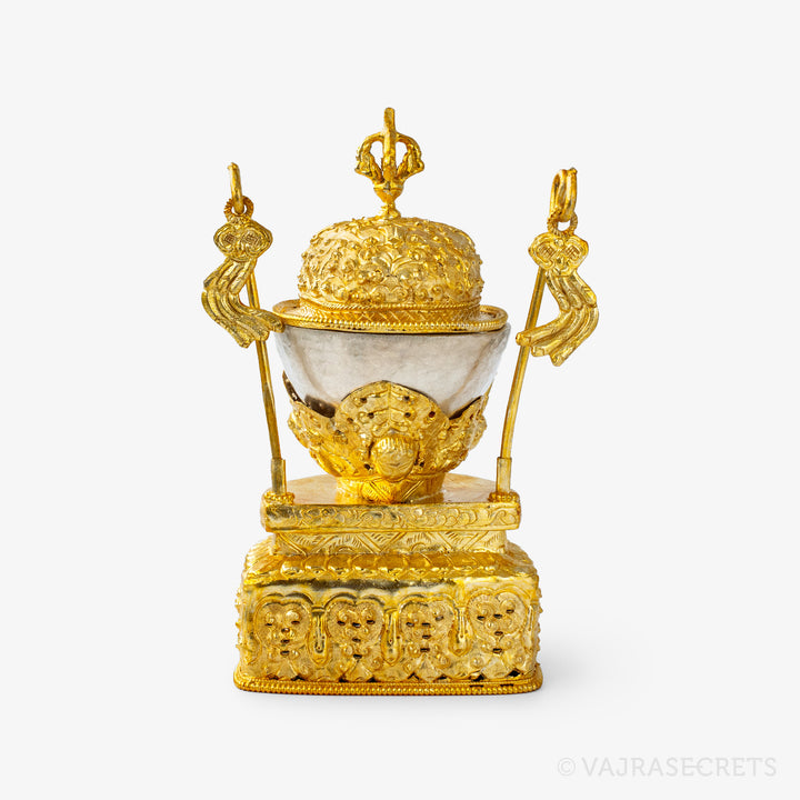 Gold Plated Kapala, 7 inch